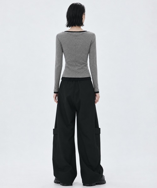 STUDIOUS(ステュディオス)の「【STUDIOUS/ステュディオス】2Piece Layered Rib Top/2ピースレイヤードトップ/ウォッシャブル/取り外し可/肌触り(アンサンブル・レディース・ブラウン/グレー/ネイビー・FREE)」の11枚目の写真