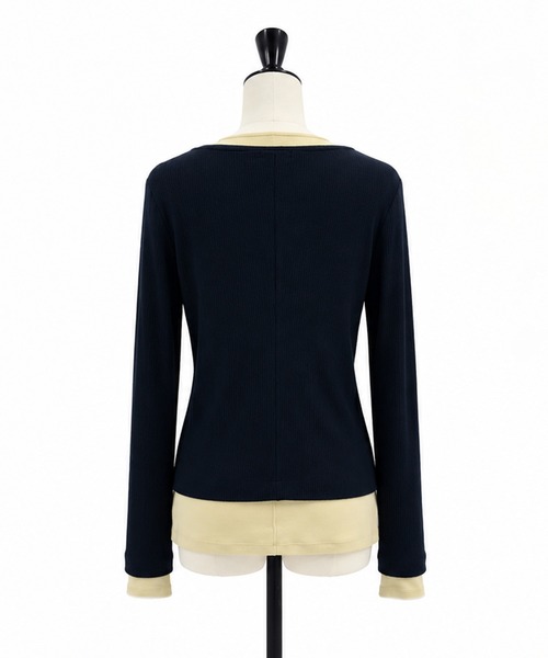 STUDIOUS(ステュディオス)の「【STUDIOUS/ステュディオス】2Piece Layered Rib Top/2ピースレイヤードトップ/ウォッシャブル/取り外し可/肌触り(アンサンブル・レディース・ブラウン/グレー/ネイビー・FREE)」の13枚目の写真