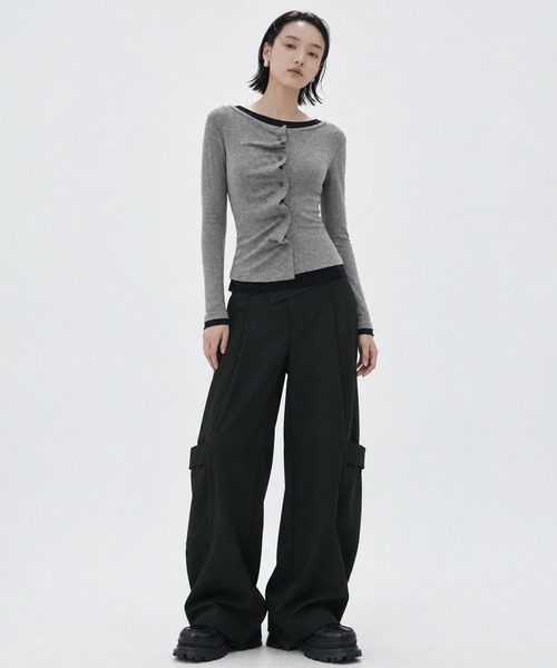 STUDIOUS(ステュディオス)の「【STUDIOUS/ステュディオス】2Piece Layered Rib Top/2ピースレイヤードトップ/ウォッシャブル/取り外し可/肌触り(アンサンブル・レディース・ブラウン/グレー/ネイビー・FREE)」の12枚目の写真
