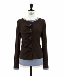 STUDIOUS（ステュディオス）の「【STUDIOUS/ステュディオス】2Piece Layered Rib Top/2ピースレイヤードトップ/ウォッシャブル/取り外し可/肌触り（アンサンブル）」