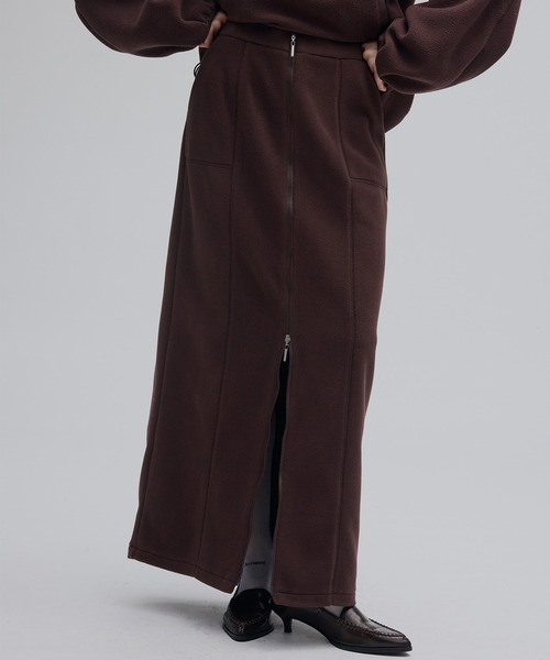 Ameri(�A����)��ZIP SLIT FLEECE SKIRT(�X�J�[�g)