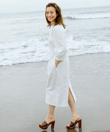 mystic | 【moeka nozaki×mystic】袖ﾎﾞﾘｭｰﾑﾜﾝﾋﾟｰｽ(ワンピース)