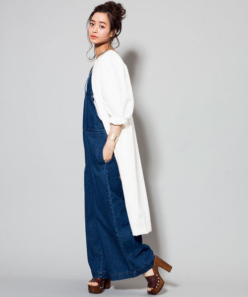 mystic（ミスティック）の「【moeka nozaki×mystic】袖ﾎﾞﾘｭｰﾑﾜﾝﾋﾟｰｽ（ワンピース・レディース・オフホワイト/ネイビー・ﾌﾘ-）」の5枚目の写真