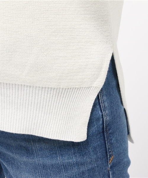 Heather（ヘザー）の「ミラノリブノースリニット  721259（ニット/セーター・レディース・ネイビー/オフホワイト/サックスブルー・FREE）」の9枚目の写真