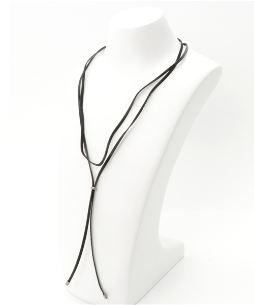 MOUSSY（マウジー）の「REAL LEATHER CODE（ネックレス・レディース・ブラウン/ブラック/ダークブラウン・FREE）」の7枚目の写真