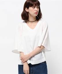 VENCEEXCHANGE | ネックレス付きフレア袖ブラウス        (シャツ/ブラウス)