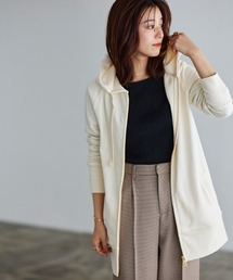 Pierrot（ピエロ）の「スウェット素材Wジップロング丈パーカー 上質（パーカー・レディース）」