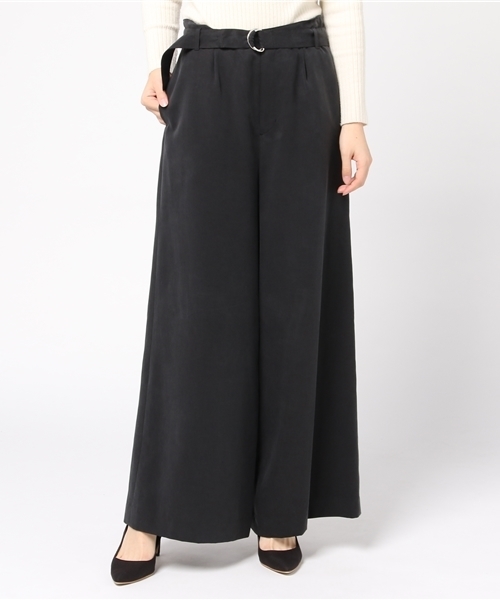 N.（N. Natural Beauty Basic）（エヌエヌナチュラルビューティーベーシック）の「ＡＹサッシュベルト付ワイドパンツ（その他パンツ・レディース・ブラック/ブラウン・MEDIUM）」の19枚目の写真