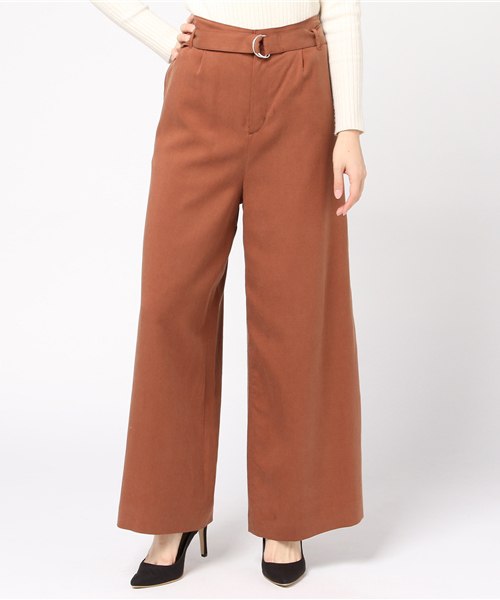 N.（N. Natural Beauty Basic）（エヌエヌナチュラルビューティーベーシック）の「ＡＹサッシュベルト付ワイドパンツ（その他パンツ・レディース・ブラック/ブラウン・MEDIUM）」の11枚目の写真