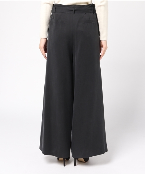 N.（N. Natural Beauty Basic）（エヌエヌナチュラルビューティーベーシック）の「ＡＹサッシュベルト付ワイドパンツ（その他パンツ・レディース・ブラック/ブラウン・MEDIUM）」の5枚目の写真