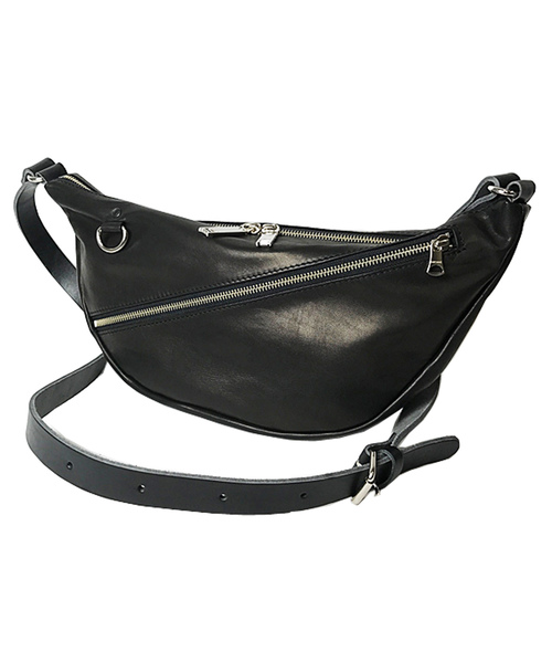 DECADE(ディケイド)の「ソフトホースレザー・ショルダーバッグ DECADE(No-00938) Soft Horse Leather Shoulder Bag ディケイド(ショルダーバッグ)」|ブラック