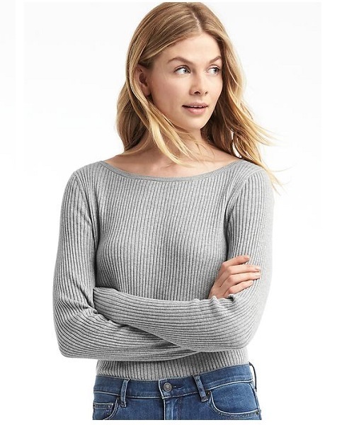 GAP(ギャップ)の「CREW NK RIB P/(ニット/セーター・レディース・ブラック/ブルー/ヘザ-グレー・S/XXS/L/M/XS)」の2枚目の写真