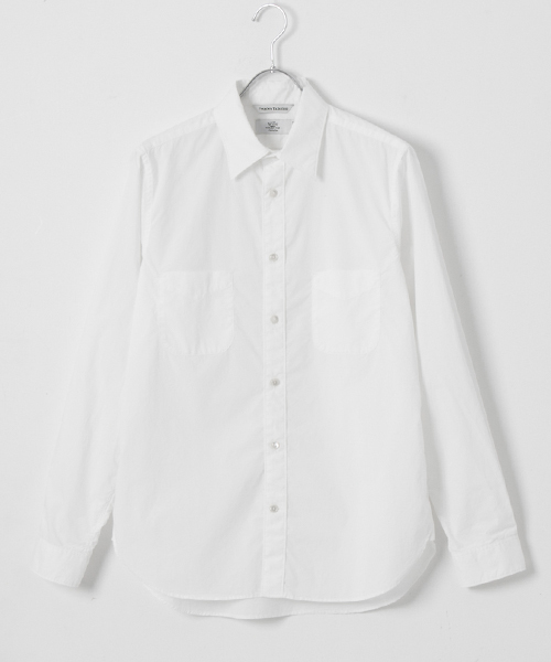 WORK NOT WORK URBAN RESEARCH（ワークノットワークアーバンリサーチ）の「WNW　タイプライターポインテッドカラーシャツ（シャツ/ブラウス・メンズ・モカ/カーキ/ホワイト・LARGE/MEDIUM/SMALL）」の18枚目の写真