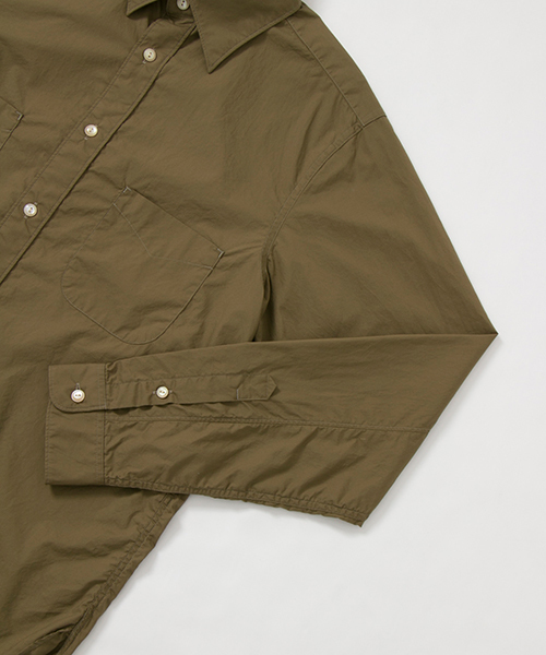 WORK NOT WORK URBAN RESEARCH（ワークノットワークアーバンリサーチ）の「WNW　タイプライターポインテッドカラーシャツ（シャツ/ブラウス・メンズ・モカ/カーキ/ホワイト・LARGE/MEDIUM/SMALL）」の14枚目の写真