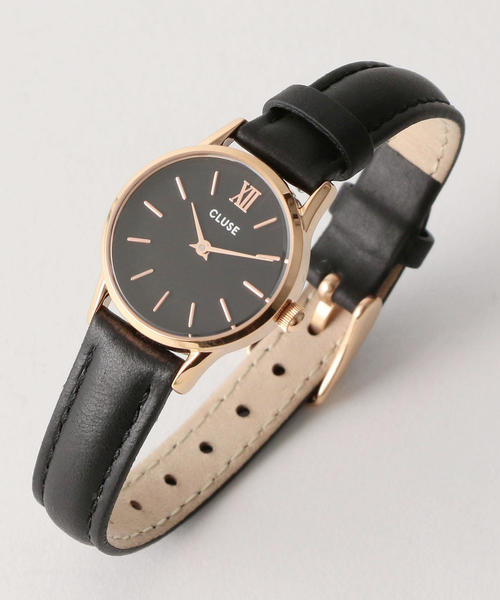 CLUSE（クルース）の「＜CLUSE＞レザー 24mmフェイスウォッチ/ピンクゴールドカラー :（アナログ腕時計・レディース・ライトグレー/その他1/ブラック・FREE）」の4枚目の写真