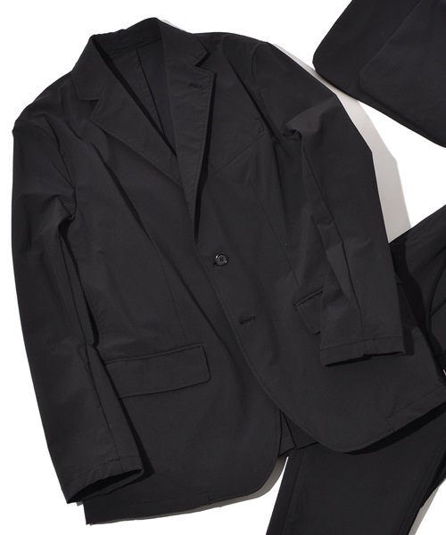 SHIPS JET BLUE（シップスジェットブルー）の「<セットアップ対応>SHIPS JET BLUE: パッカブル ナイロン3Bジャケット（テーラードジャケット・メンズ・ネイビー/ブラック/ダークブルー・X-LARGE/SMALL/LARGE/MEDIUM）」の2枚目の写真