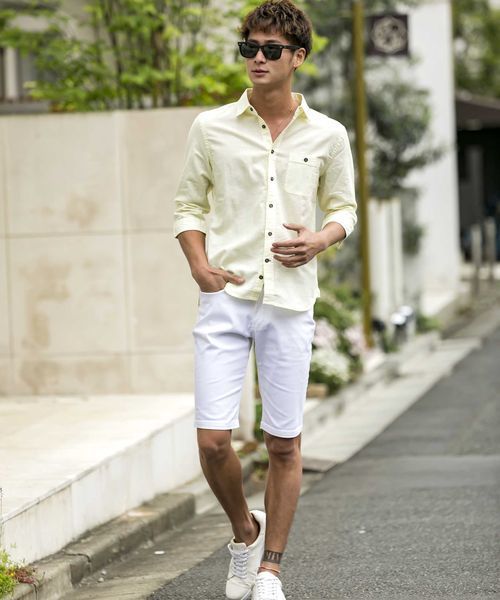 ADMIX/ATELIER SAB MEN（アドミックスアトリエサブメン）の「綿/麻７分袖シャツ（シャツ/ブラウス・メンズ・ターコイズブルー/ピンク/ワインレッド/ミント/ネイビー/ホワイト/ブラック/カーキ/サックスブルー/ダークグリーン/ロイヤルブルー/イエロー・50/52/48）」の17枚目の写真