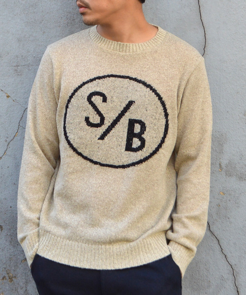 SURF/BRAND（サーフブランド）の「SURF/BRAND/サーフブランド TEAM KNIT（ニット/セーター・メンズ・ベージュ/ブラック・L/M/S）」の7枚目の写真