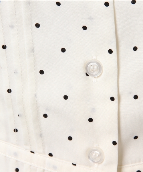 Heather（ヘザー）の「DOTサイドリボンＶネックブラウス　770620（シャツ/ブラウス・レディース・ブラック/ベージュ/アイボリー・FREE）」の8枚目の写真