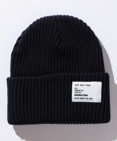 MONKEY TIME(モンキータイム)の「<monkey time> ACRYL AZE BEANIE/ビーニー(ニットキャップ/ビーニー・メンズ・オレンジ/ネイビー/オフホワイト/ブラック/グレー/ダークグレー/レッド/ワインレッド・FREE)」の6枚目の写真