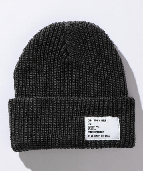 MONKEY TIME(モンキータイム)の「<monkey time> ACRYL AZE BEANIE/ビーニー(ニットキャップ/ビーニー・メンズ・オレンジ/ネイビー/オフホワイト/ブラック/グレー/ダークグレー/レッド/ワインレッド・FREE)」の5枚目の写真