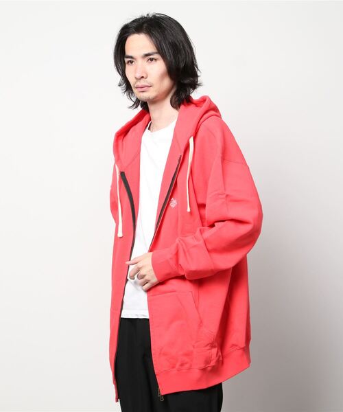 ALDIES（アールディーズ）の「Ultra Large Zip Parka / ウルトララージジップパーカー（パーカー・メンズ・アイボリー/パープル/ブラック/ピンク・SMALL/MEDIUM）」の9枚目の写真
