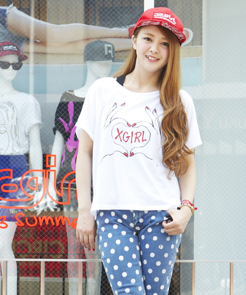 X-girl（エックスガール）の「BOX LOGO CAP（キャップ・レディース・ブラック/レッド/ブルー・ONE SIZE）」の13枚目の写真