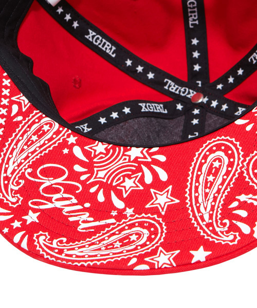 X-girl（エックスガール）の「BOX LOGO CAP（キャップ・レディース・ブラック/レッド/ブルー・ONE SIZE）」の6枚目の写真
