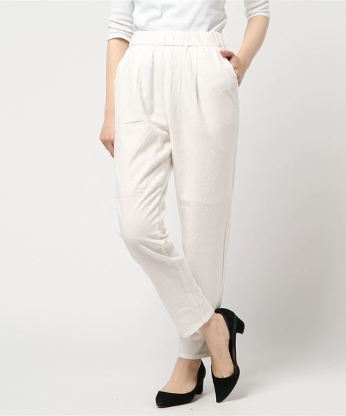LBC（エルビーシー）の「レーヨンリネンテーパードパンツ（その他パンツ・レディース・ブラック/ライトグレー/ホワイト・M/L）」の6枚目の写真