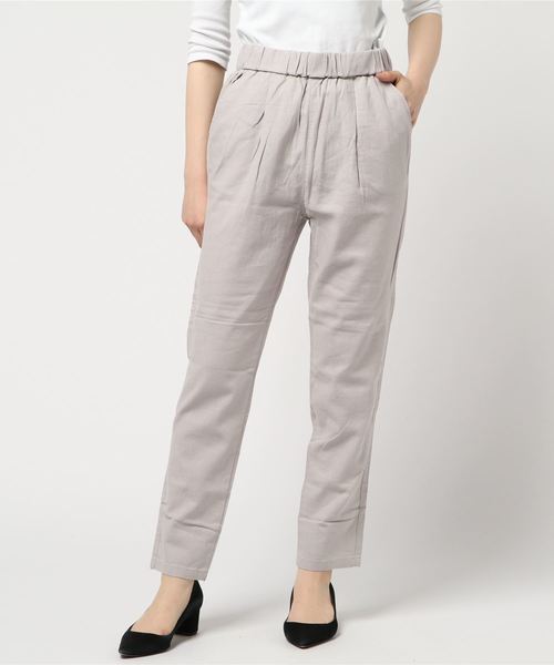 LBC（エルビーシー）の「レーヨンリネンテーパードパンツ（その他パンツ・レディース・ブラック/ライトグレー/ホワイト・M/L）」の7枚目の写真