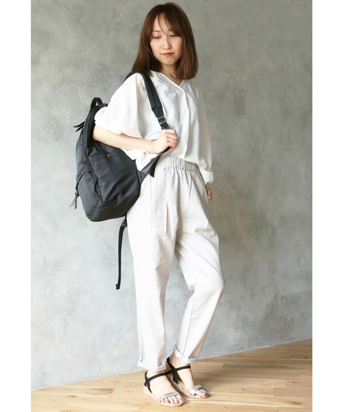 LBC（エルビーシー）の「レーヨンリネンテーパードパンツ（その他パンツ・レディース・ブラック/ライトグレー/ホワイト・M/L）」の8枚目の写真