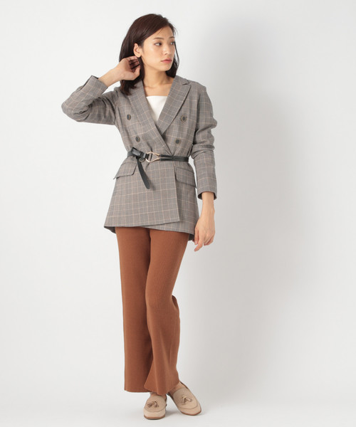 laboratory work(ラボラトリーワーク)の「リブニットパンツ(その他パンツ・レディース・アイボリー/ブラック/ブラウン・MEDIUM)」の14枚目の写真