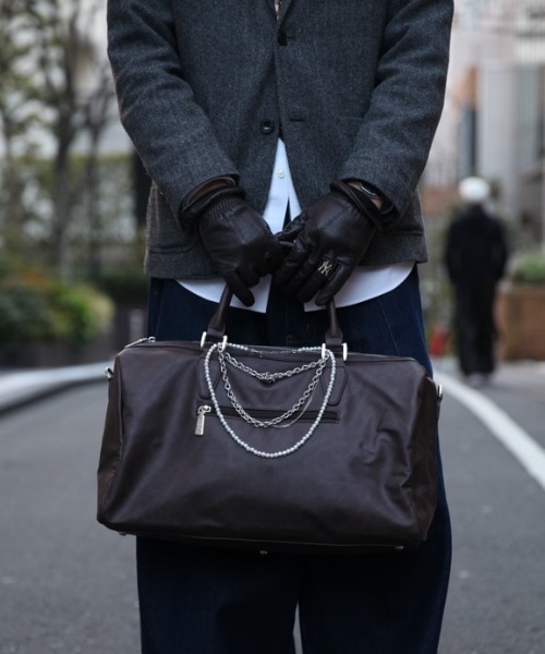 ８(eight)（エイト）の「デカ ボストンバッグ 2WAY PUレザー（ボストンバッグ・メンズ・ブラック/ダークブラウン/キャメル/その他/ネイビー/ダークブラウン系1/ブラック系その他・LARGE/MEDIUM）」の19枚目の写真