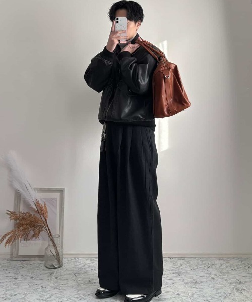 ８(eight)（エイト）の「デカ ボストンバッグ 2WAY PUレザー（ボストンバッグ・メンズ・ブラック/ダークブラウン/キャメル/その他/ネイビー/ダークブラウン系1/ブラック系その他・LARGE/MEDIUM）」の17枚目の写真