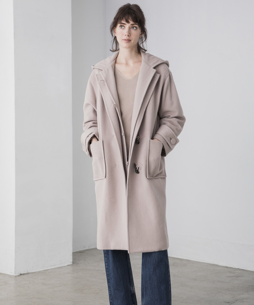 Emma Taylor（エマテイラー）の「ダッフルロングコート（ダッフルコート・レディース・ネイビー/カーキ/グレイッシュベージュ・36/34）」の11枚目の写真