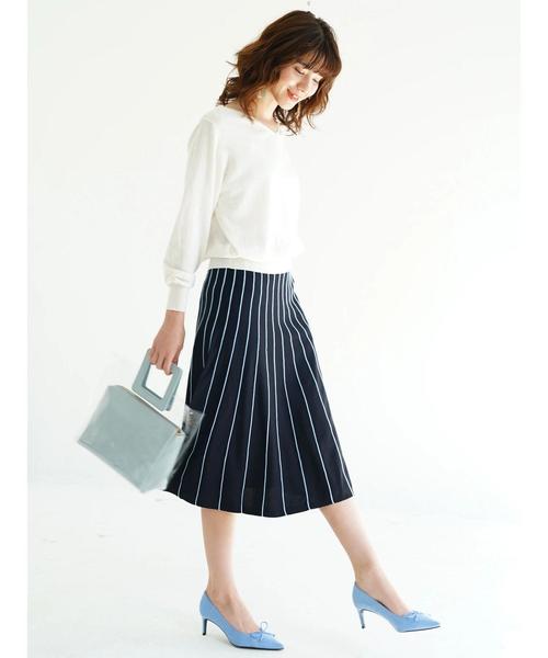 YECCA VECCA(イェッカヴェッカ)の「P.シルク混マシンウォッシャブルニット(Tシャツ/カットソー・レディース・ホワイト/ネイビー/イエロー/ミント/ラベンダー/杢グレー・FREE)」の22枚目の写真