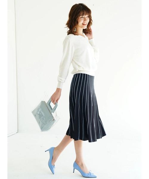 YECCA VECCA(イェッカヴェッカ)の「P.シルク混マシンウォッシャブルニット(Tシャツ/カットソー・レディース・ホワイト/ネイビー/イエロー/ミント/ラベンダー/杢グレー・FREE)」の21枚目の写真