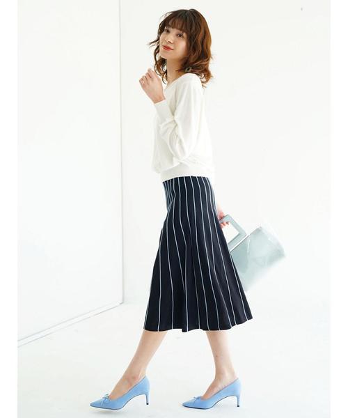 YECCA VECCA(イェッカヴェッカ)の「P.シルク混マシンウォッシャブルニット(Tシャツ/カットソー・レディース・ホワイト/ネイビー/イエロー/ミント/ラベンダー/杢グレー・FREE)」の20枚目の写真