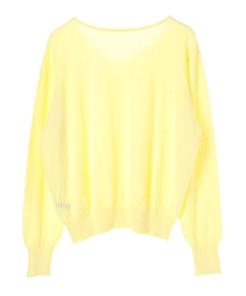 YECCA VECCA(イェッカヴェッカ)の「P.シルク混マシンウォッシャブルニット(Tシャツ/カットソー・レディース・ホワイト/ネイビー/イエロー/ミント/ラベンダー/杢グレー・FREE)」の12枚目の写真