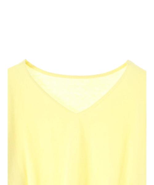 YECCA VECCA(イェッカヴェッカ)の「P.シルク混マシンウォッシャブルニット(Tシャツ/カットソー・レディース・ホワイト/ネイビー/イエロー/ミント/ラベンダー/杢グレー・FREE)」の11枚目の写真