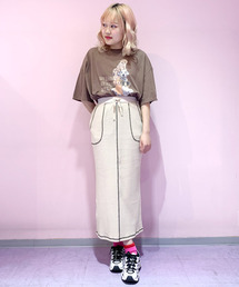 Candy Stripper | MY BABES BIG TEE(Tシャツ/カットソー)