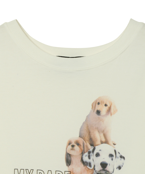 Candy Stripper（キャンディストリッパー）の「MY BABES BIG TEE（Tシャツ/カットソー・レディース・オフホワイト/ブラック/ブラウン・2）」の4枚目の写真