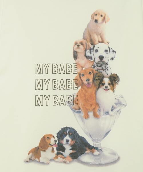 Candy Stripper（キャンディストリッパー）の「MY BABES BIG TEE（Tシャツ/カットソー・レディース・オフホワイト/ブラック/ブラウン・2）」の5枚目の写真