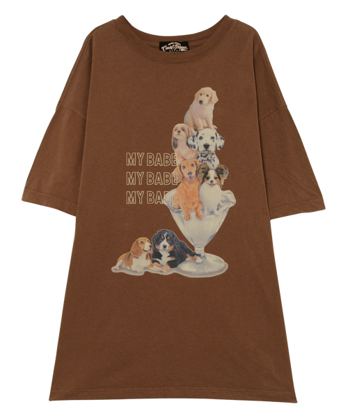 Candy Stripper（キャンディストリッパー）の「MY BABES BIG TEE（Tシャツ/カットソー・レディース・オフホワイト/ブラック/ブラウン・2）」の10枚目の写真