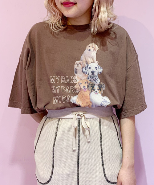 Candy Stripper（キャンディストリッパー）の「MY BABES BIG TEE（Tシャツ/カットソー・レディース・オフホワイト/ブラック/ブラウン・2）」の11枚目の写真