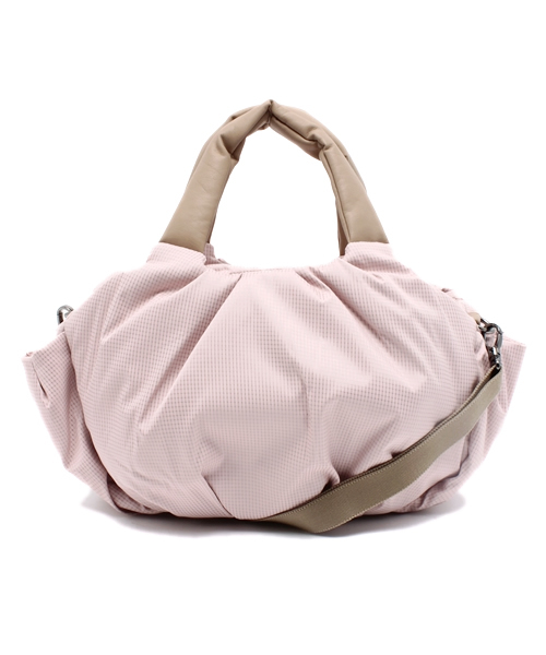 PLST(プラステ)の「格子柄2WAYナイロンショルダーバッグ(小)(ショルダーバッグ・レディース・ネイビー/ピンク/ライトグレー・FREE)」の1枚目の写真