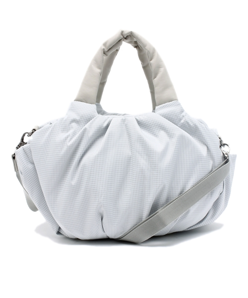 PLST(プラステ)の「格子柄2WAYナイロンショルダーバッグ(小)(ショルダーバッグ・レディース・ネイビー/ピンク/ライトグレー・FREE)」の2枚目の写真