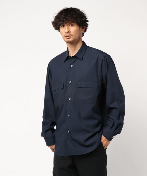 EDIFICE（エディフィス）の「T/R Wポケット レギュラー シャツ（シャツ/ブラウス・メンズ・チャコールグレー/ネイビー/キャメル・SMALL/MEDIUM/LARGE）」の5枚目の写真