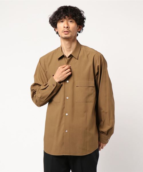 EDIFICE（エディフィス）の「T/R Wポケット レギュラー シャツ（シャツ/ブラウス・メンズ・チャコールグレー/ネイビー/キャメル・SMALL/MEDIUM/LARGE）」の6枚目の写真