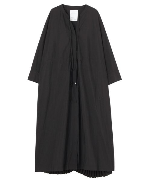 バックプリーツナイロンワンピースコート ステンカラーコート Elendeek エレンディーク のファッション